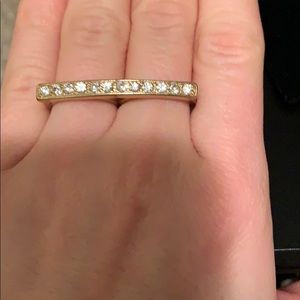 Double gold bar ring